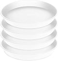 4 Pack of 16 inch Plant Saucer White, Bird Bath Bowls, Heavy Duty Plastic Plant by Bleuhome