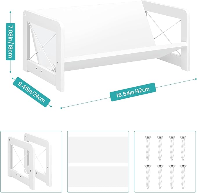 ELITEROO Mini Bookshelf for Desk, Desktop Bookcase, Single Cookbook Shelf - Image 3