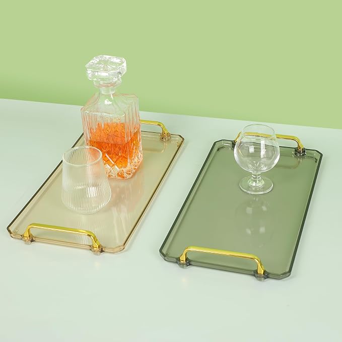 Acrylic Serving Tray with Handles - Image 6