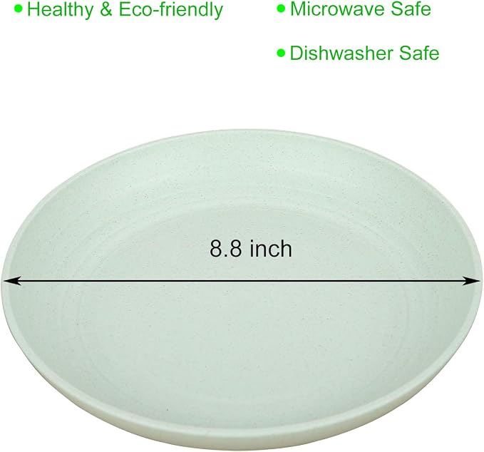 8.8 Inches Unbreakable Wheat Straw Plates - Image 6
