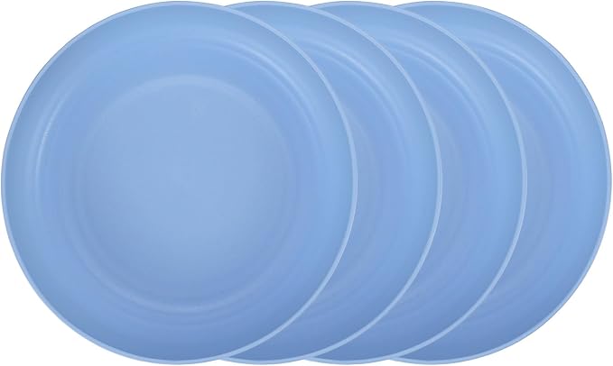 7.8 Inches Unbreakable Wheat Straw Plates by LuckyZone