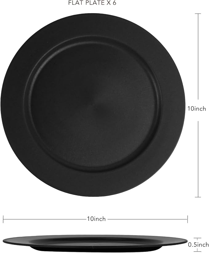 10inch/6pcs Dishwasher & Microwave Safe Wheat Straw Plates, Alternative - Image 2