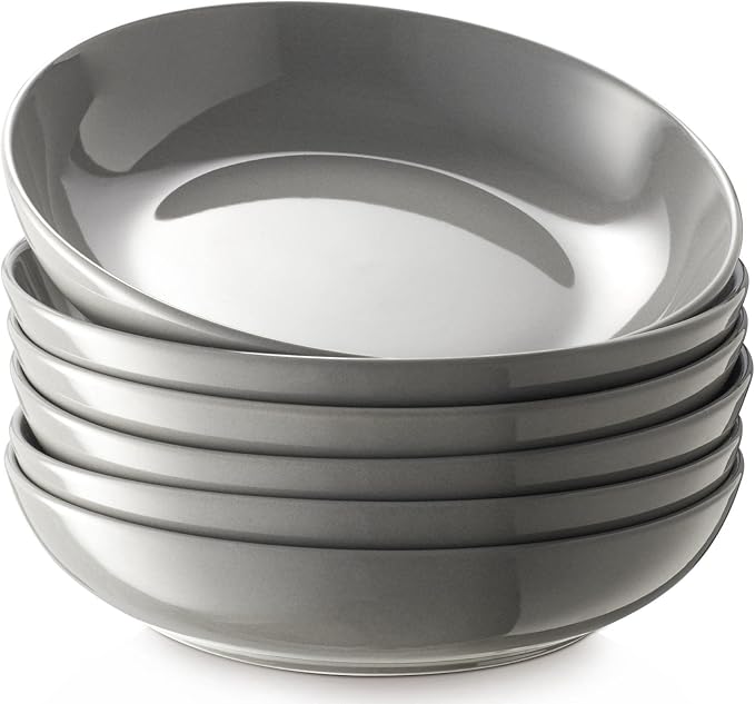 Y YHY Pasta Bowls 30oz, Large Grey Salad Serving Bowls by YYHY