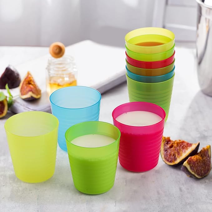 Dicunoy 64 Pack 8oz Reusable Plastic Cups, Small Drinking Tumbler, Unbreakable - Image 6