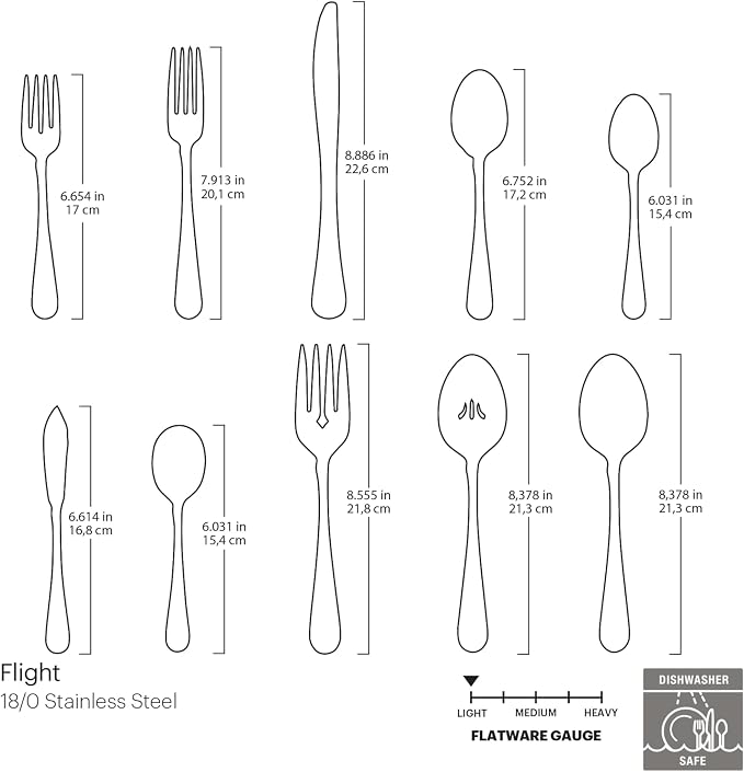 Oneida Flight 45-Piece 18/0 Stainless Steel Silverware Set - Image 6