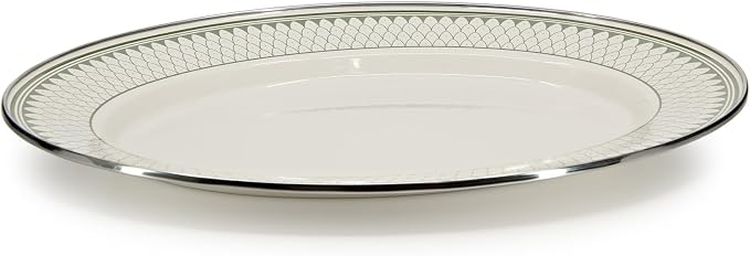 Golden Rabbit Enamelware Oval Platter, 12 x 16in, Olive Sevilla | 12 x 16in - Image 2