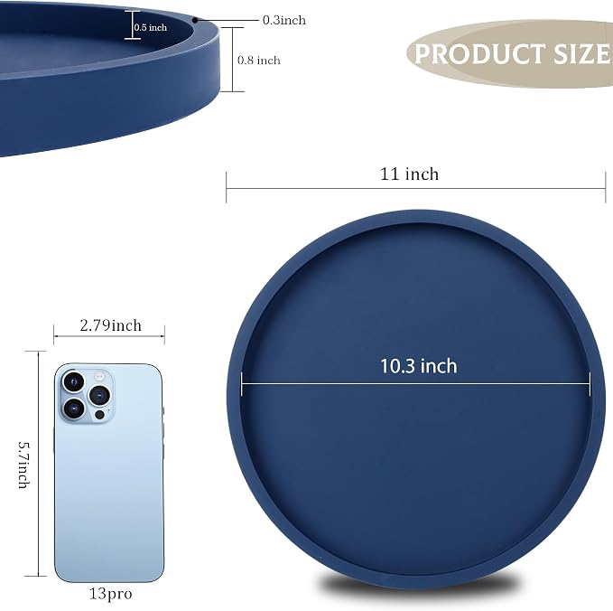 Silicone Bathroom Tray Coffee Table Decor Perfume Organizer, Waterproof - Image 5