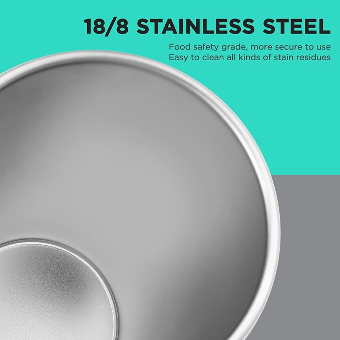 HAUSHOF Stainless Steel Cups, 16oz Stacking Cups, Unbreakable, 4 Pack | 18/8 - Image 4