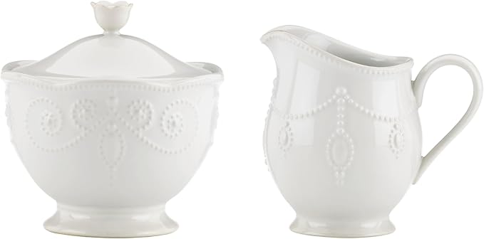 Lenox French Perle Sugar and Creamer, 2.60 LB by Lenox