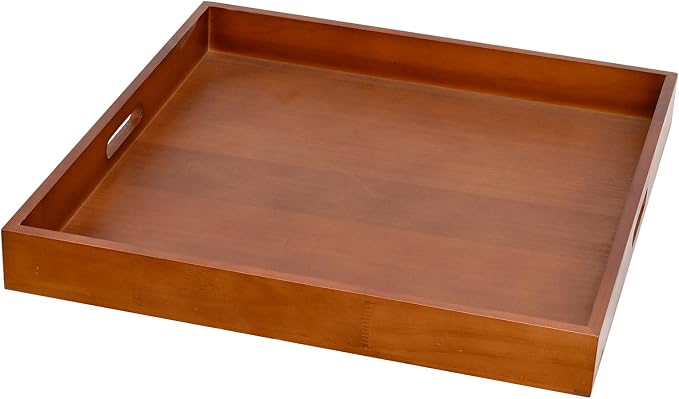 20 Inch Extra Large Square Serving Tray HeavyDuty Pine Wood Tray - Image 4