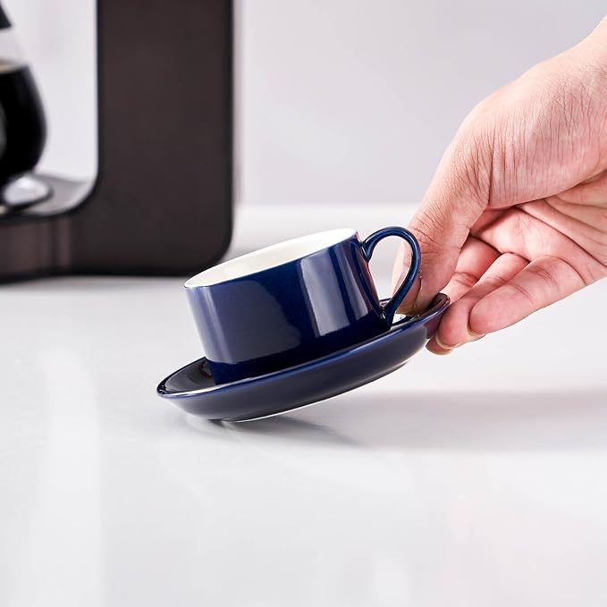 Cappuccino Cups Set of 4, 8oz Stackable Coffee Cups Set - Image 4