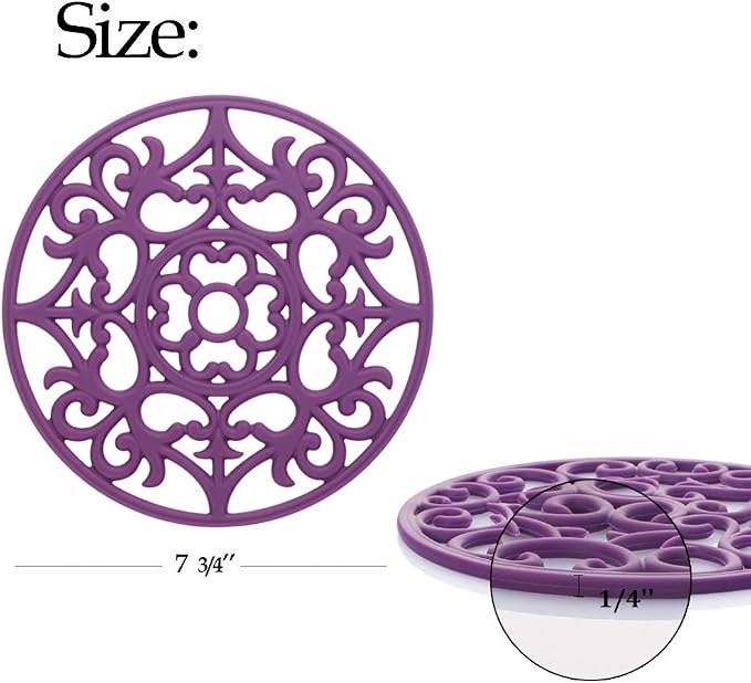 ME.FAN Trivets for Dishes/Pots/Pans, Flexible/Durable/Non Slip Hot Pads to - Image 2
