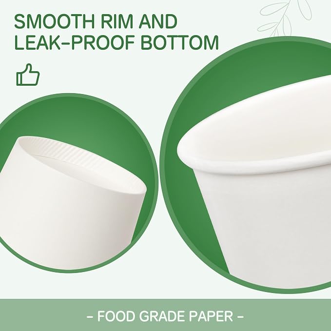 16 oz Coffee Cups with Lids 100 Pack, Party Supplies, To-Go Paper Cups - Image 3
