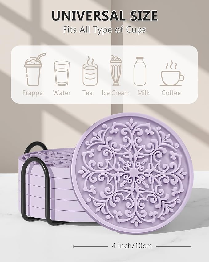 Drink Coasters, Coasters Set of 6 - Image 2