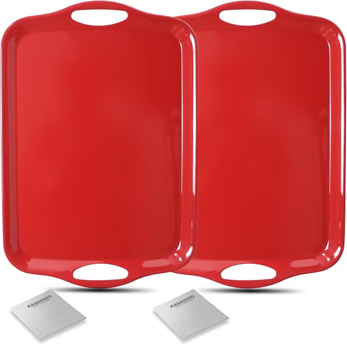 KAQAHIDO Large Melamine Serving Trays by Haveaniceday