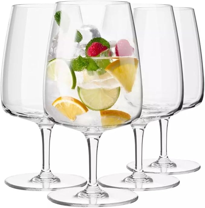 Krosno - Stemmed Tulip Water Glasses, 11.2 oz, Ideal Goblets by Krosno