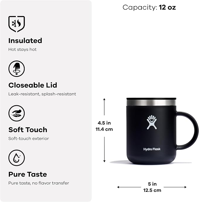 Hydro Flask Coffee Mug – Insulated Stainless Steel, Non Spill, Leak Resistant - Image 3