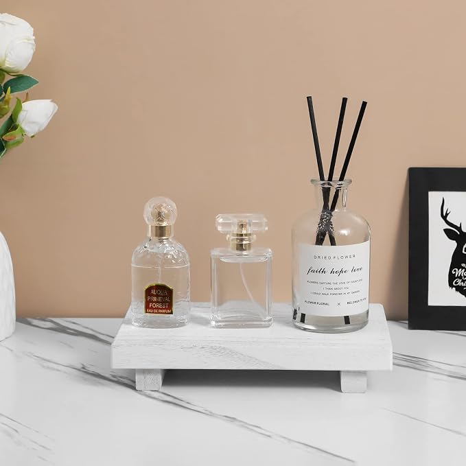 Wood Bathroom Tray Farmhouse Decor Kitchen Soap Holder, Lightweight, Easy Clean - Image 3