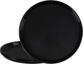 4 Pack 13.58 Inch Round Non-Slip Tray, Restaurant Serving Tray | Black by Parlynies