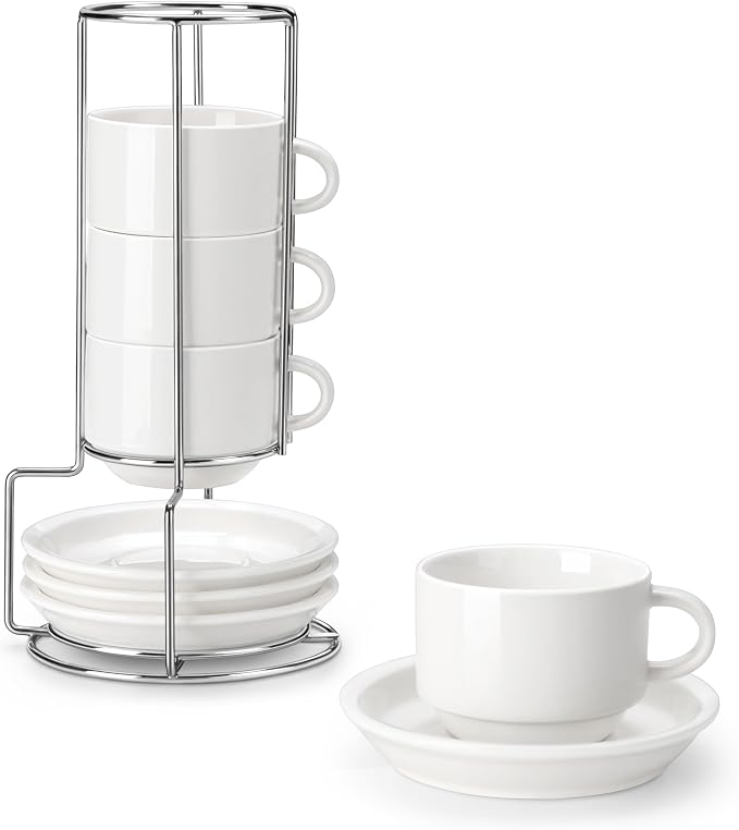 MALACASA 8 OZ Porcelain Espresso Cups by MALACASA