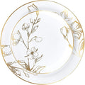 PLASTICPRO White Plastic Design Party Plates Premium heavyweight Elegant by PLASTICPRO