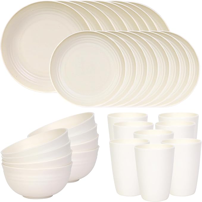 Quatish 32 Piece Plates and Bowls Sets by Quatish