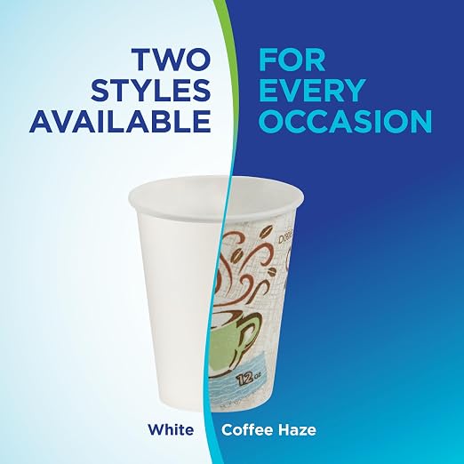 Dixie PerfecTouch 12 oz. Insulated Paper Hot Coffee Cup by GP PRO, Coffee Haze - Image 6