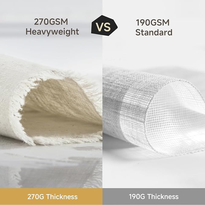 14 x 108 Inches Frayed Edge Table Runner, 270G Heavyweight Sand Washed Slub - Image 8