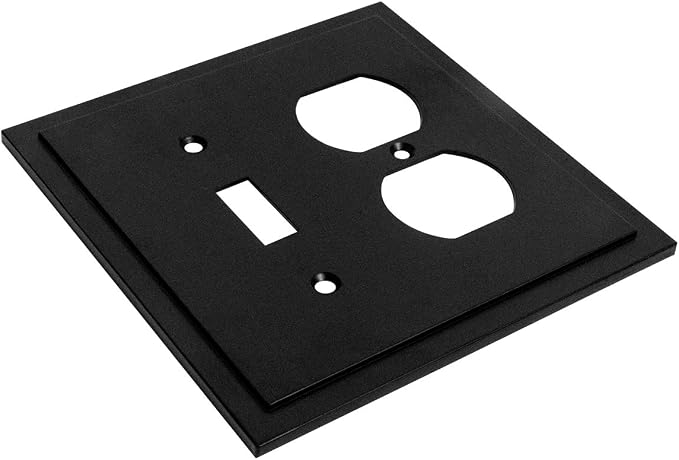 Modern Edge Decorative Wall Plate Switch Plate Outlet Cover, Durable Solid Zinc - Image 2