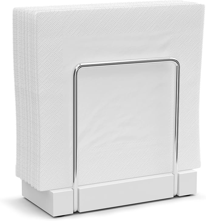 Wican Napkin Holder for Table, Bamboo Iron Standing Napkin Dispenser | Kitchen by Wican