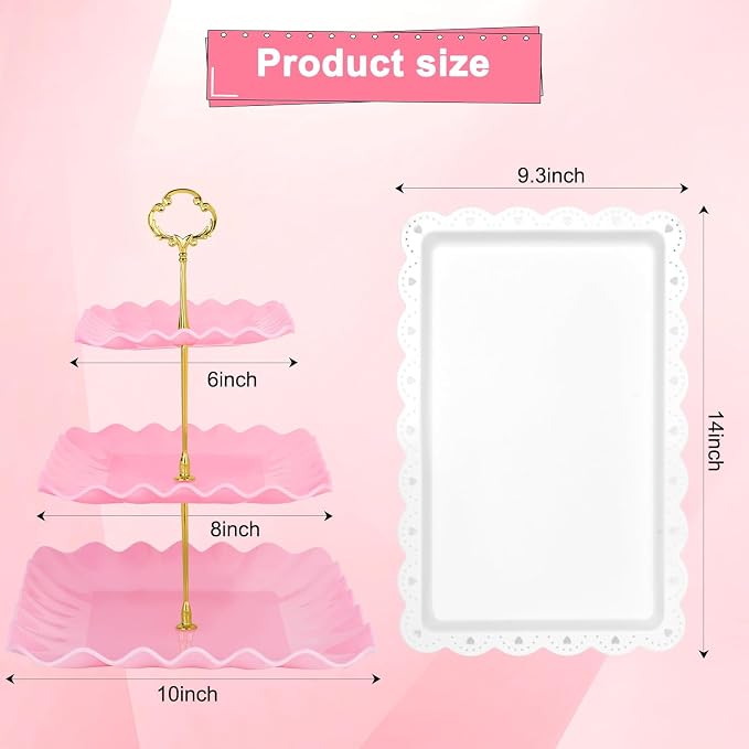 5 Pcs Dessert Display Stands, Treat Table Displays Set - Image 2