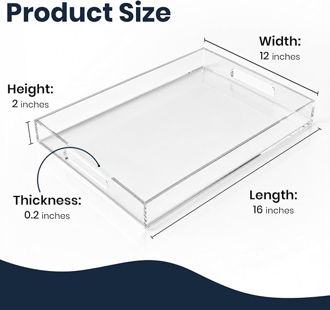 12"x16" Acrylic Serving Tray - Image 6