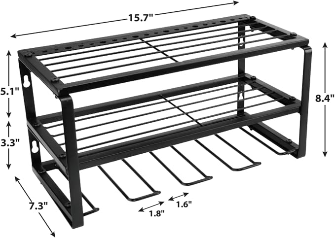 Performance Tool W7701 16 in. 3 Tier Power Tool Organizer Wall Mount | Garage - Image 5