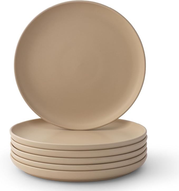JoyJolt Mesa Stoneware Dinner Plates Set of 6, 10.5" Dish Set, Dishwasher and by JoyJolt