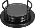 JUXYES Set of 6 Stainless Steel Metal Round Coaster by JUXYES