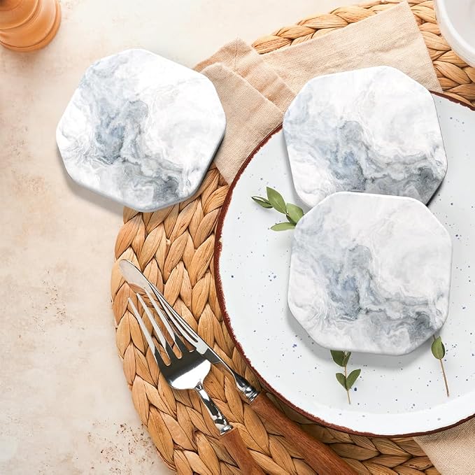 UMIRRO Absorbent Ceramic Stone Coasters Set of 6 - Image 2