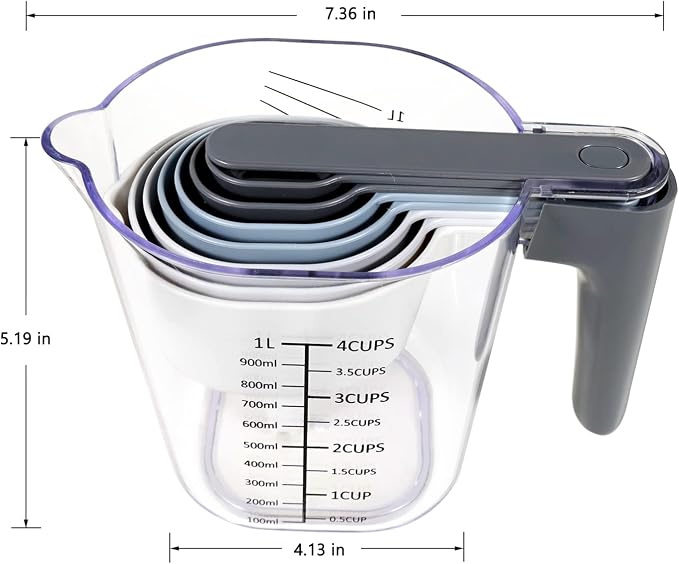19-Piece Magnetic Measuring Cups and Spoons Set - Image 6