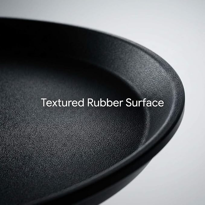 QWORK 16-Inch Round Non-Slip Serving Trays – 4 Pack Rubber Surface Plastic Tray - Image 5