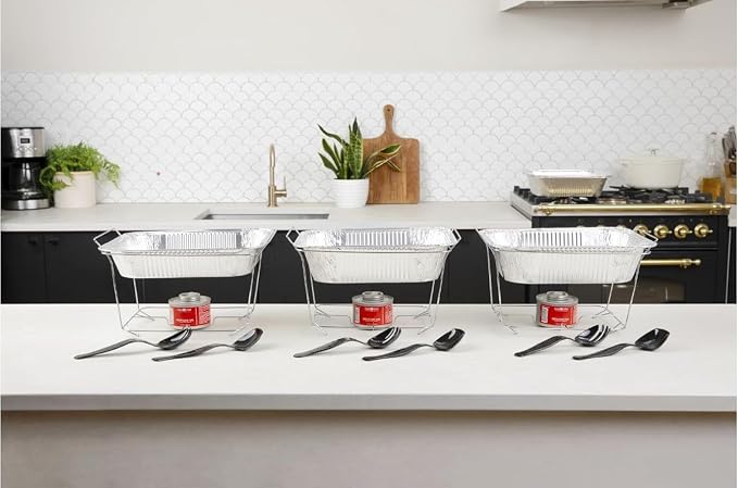 Alpha Living 3-Pack Disposable Chafing Dish Buffet Set - Image 7