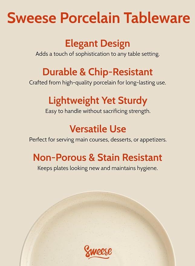 Sweese Porcelain Dinner Plates Set - Image 7