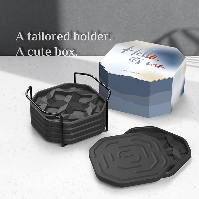 UMIRRO Silicone Drink Cup Coasters Set of 6 - Image 3