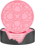 4 Inch Non-Slip Silicone Drink Coasters Set of 6 by Bangkee