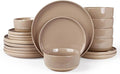 Famiware Milkyway 18-Piece Stoneware Dinnerware Set, Cinnamon Brown | Plates by Famiware