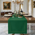Signature Linen™ by D'Moksha Eden Green Table Runner 84 Inches Long, 100% Pure by DMokshaHomes