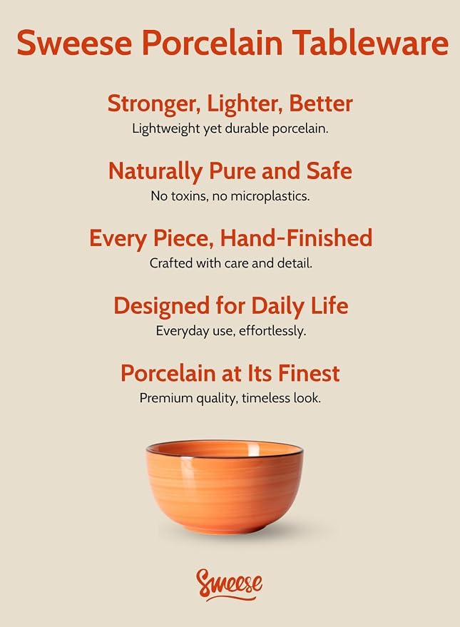 Sweese Cereal Bowl - 20 Oz Soup Bowls Set of 6 - Image 7