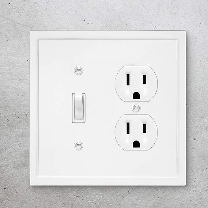 Modern Edge Decorative Wall Plate Switch Plate Outlet Cover, Durable Solid Zinc - Image 2