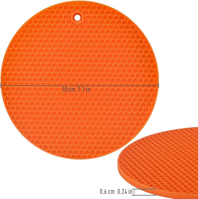 homEdge Silicone Trivets Mat, 6 Packs Multipurpose Non Slip Heat Resistant Pot - Image 7