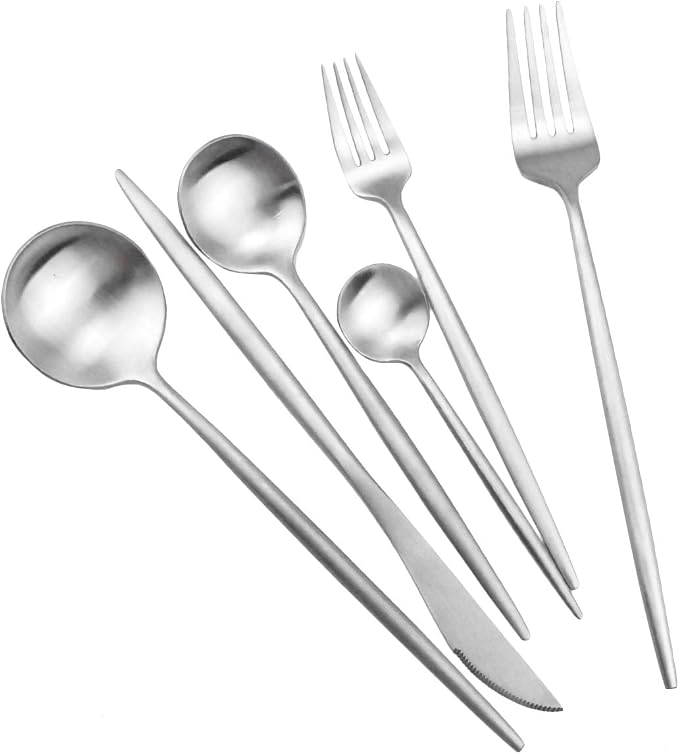 JASHII Luxury Flatware, 24-pieces Elegant Cute 18/10 Stainless Steel Silverware - Image 3