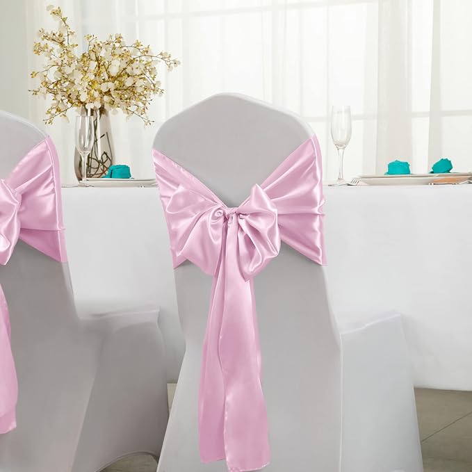 Horbaunal 12 Pack Light Pink Satin Table Runner 12 x 108 Inch | Smooth Table - Image 3
