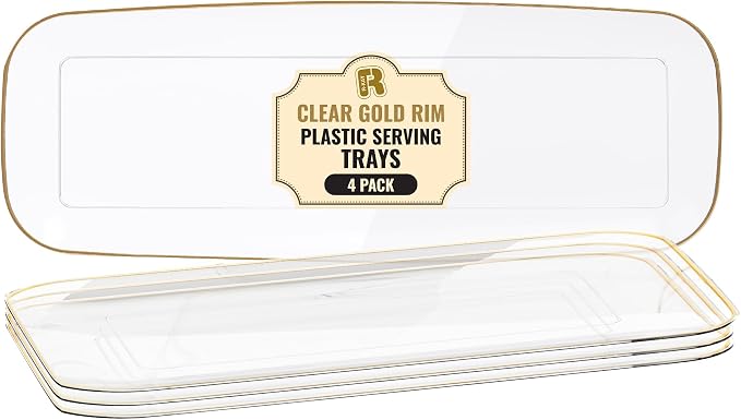 R-kay 4 Pack Plastic Serving Trays by R-KAY